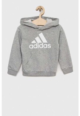 adidas Детски суичър LK BL FT в сиво с качулка с принт - Pepit.bg
