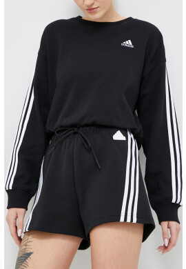adidas Къс панталон в черно с апликация със стандартна талия - Pepit.bg
