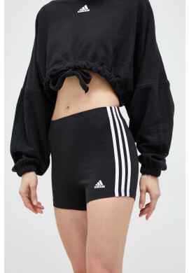 adidas Къс панталон в черно с десен с висока талия - Pepit.bg