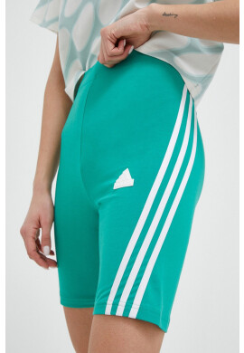 adidas Къс панталон в зелено с апликация с висока талия - Pepit.bg