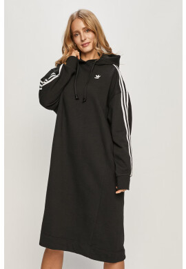adidas Originals Рокля в бордо къс модел с кройка по тялото - Pepit.bg