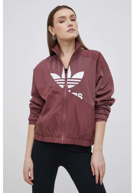 adidas Originals Яке Adicolor HC7053 дамско в лилаво с преходна изолация - Pepit.bg