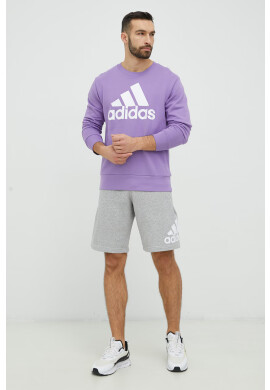 adidas Памучен суичър в лилаво с принт - Pepit.bg