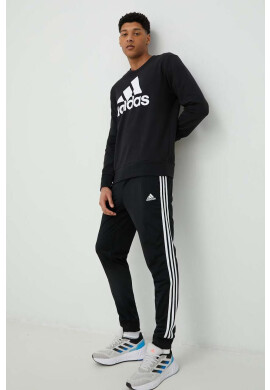 adidas Памучен суичър в черно с принт - Pepit.bg