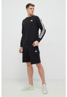 adidas Памучен суичър в черно с изчистен дизайн - Pepit.bg