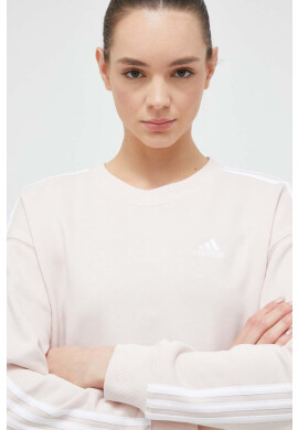 adidas Памучен суичър в розово с апликация - Pepit.bg
