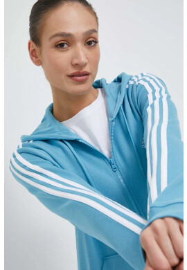 adidas Памучен суичър в лилаво с качулка с принт - Pepit.bg