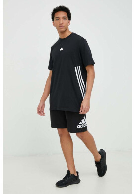 adidas Памучна тениска в черно с принт - Pepit.bg