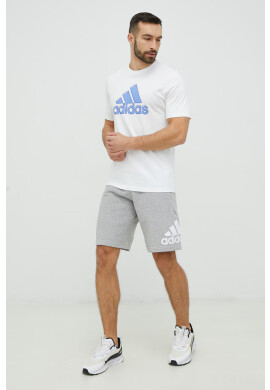 adidas Памучна тениска в бяло с принт - Pepit.bg