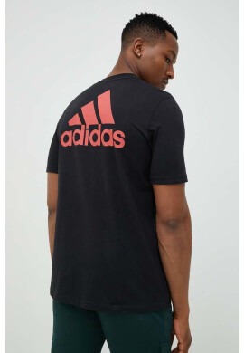 adidas Памучна тениска в черно с принт - Pepit.bg