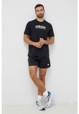 adidas Памучна тениска в черно с принт - Pepit.bg
