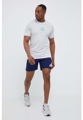 adidas Памучна тениска в сиво с принт - Pepit.bg