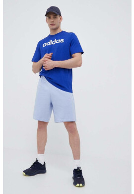 adidas Памучна тениска в синьо с принт - Pepit.bg