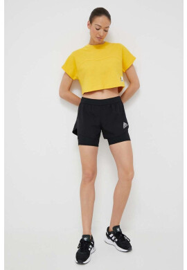 adidas Памучна тениска в жълто - Pepit.bg