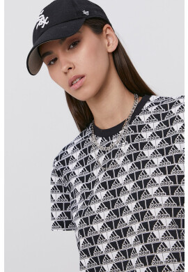 adidas Памучна тениска в черно - Pepit.bg
