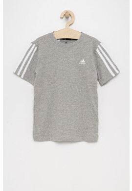 adidas Performance Детска памучна тениска H65798 в меланж на сиво - Pepit.bg