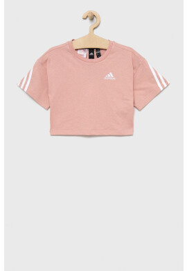 adidas Performance Детска памучна тениска HD4358 в розово - Pepit.bg