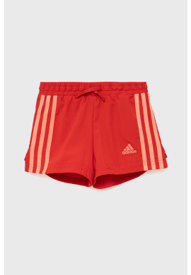 adidas Performance Детски къси панталони HE2014 в червено с изчистен дизайн с регулируема талия - Pepit.bg