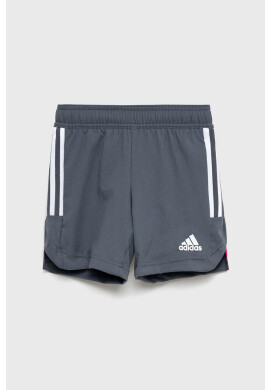 adidas Performance Детски къси панталони HA3570 в сиво с регулируема талия - Pepit.bg