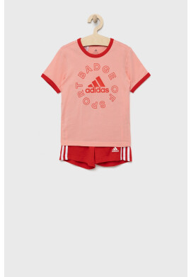adidas Performance Детски памучен комплект H65789 в розово - Pepit.bg