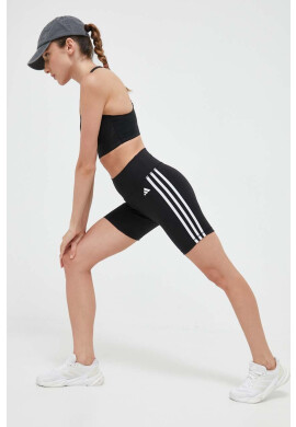 adidas Performance Къс панталон за трениране Training Essentials В черно с апликация с висока талия - Pepit.bg