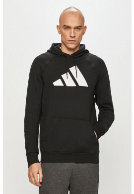 adidas Performance Памучен суичър в жълто с принт - Pepit.bg