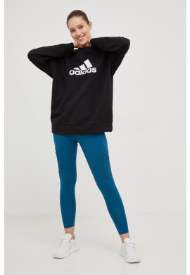 adidas Performance Памучен суичър в черно с принт - Pepit.bg