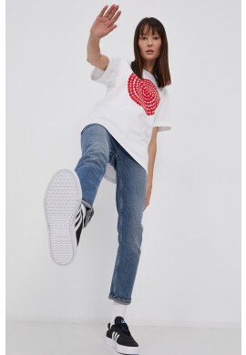 adidas Performance Памучна тениска x Marimekko в бяло - Pepit.bg