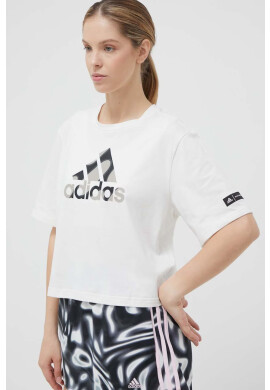 adidas Performance Памучна тениска x Marimekko в бяло - Pepit.bg