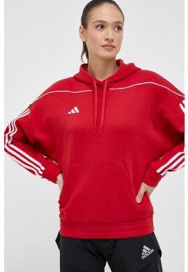 adidas Performance Спортен суичър Tiro 23 League в червено с качулка с апликация - Pepit.bg