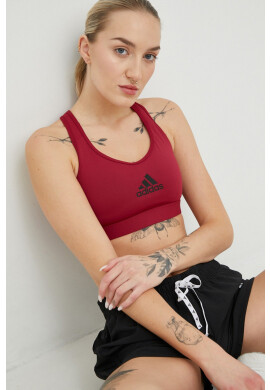 adidas Performance Спортен сутиен Powerreact в бордо с изчистен дизайн - Pepit.bg