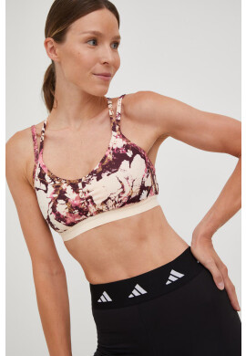 adidas Performance Спортен сутиен Yoga Essentials Studio в бежово с десен - Pepit.bg
