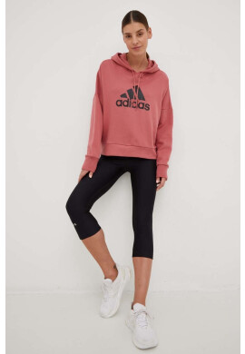 adidas Performance Суичър в розово с качулка с принт - Pepit.bg