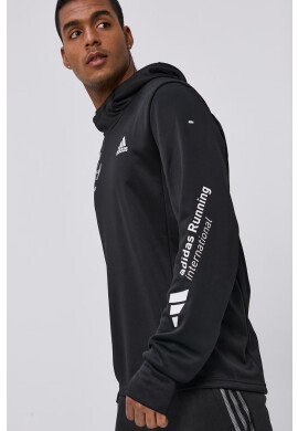 adidas Performance Суичър мъжки в черно с принт - Pepit.bg