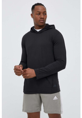 adidas Performance Суичър за трениране в черно с качулка с принт - Pepit.bg