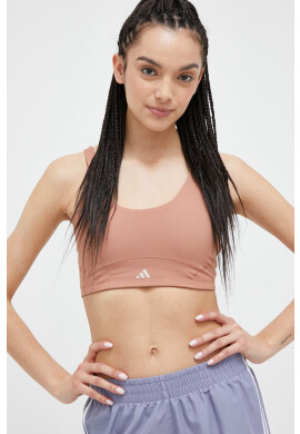 adidas Performance Сутиен за йога CoreFlow Luxe Studio в оранжево с изчистен дизайн - Pepit.bg