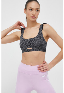 adidas Performance Сутиен за йога CoreFlow Studio в сиво с десен - Pepit.bg