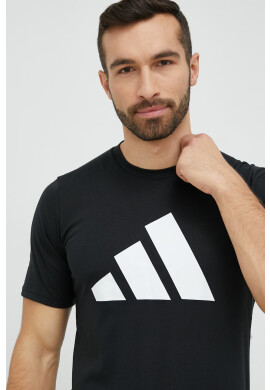 adidas Performance Тениска за трениране в черно с принт - Pepit.bg