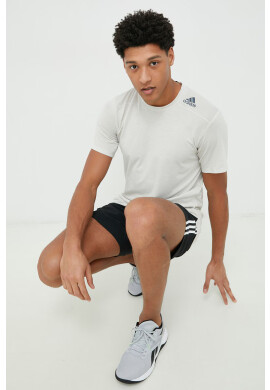 adidas Performance Тениска за трениране Design for Training в бежово с изчистен дизайн - Pepit.bg