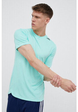 adidas Performance Тениска за трениране Designed 4 Training в тюркоазено с изчистен дизайн - Pepit.bg