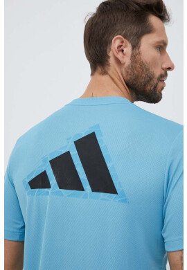 adidas Performance Тениска за трениране Workout Base Logo в синьо с принт - Pepit.bg
