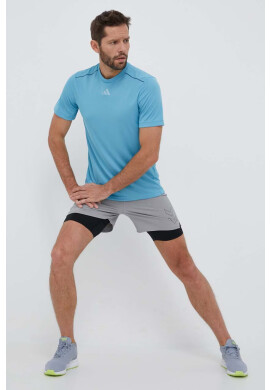 adidas Performance Тениска за трениране Workout Base Logo в синьо с принт - Pepit.bg