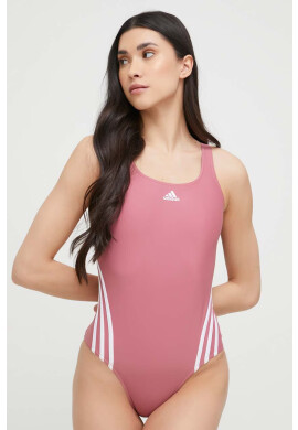 adidas Performance Цял бански 3-Stripes в розово с мека чашка - Pepit.bg