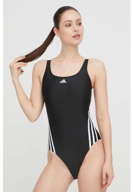 adidas Performance Цял бански 3-Stripes в черно с меки чашки - Pepit.bg