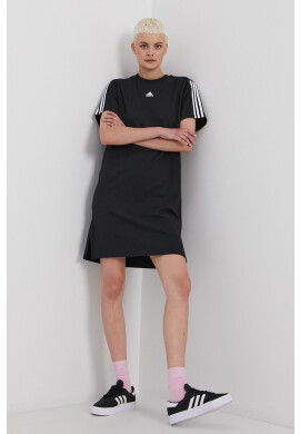 adidas Рокля GS1371 в черно къс модел със стандартна кройка - Pepit.bg
