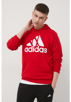 adidas Суичър GV0249 мъжка в червено с принт - Pepit.bg