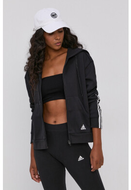 adidas Суичър в тъмносиньо с качулка с принт - Pepit.bg