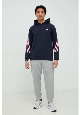 adidas Суичър в тъмносиньо с качулка с принт - Pepit.bg
