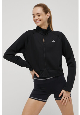 adidas Суичър HB1475 дамска в черно с изчистен дизайн - Pepit.bg