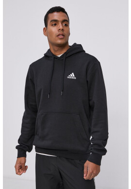 adidas Суичър GV5294 мъжки в черно с изчистен дизайн - Pepit.bg